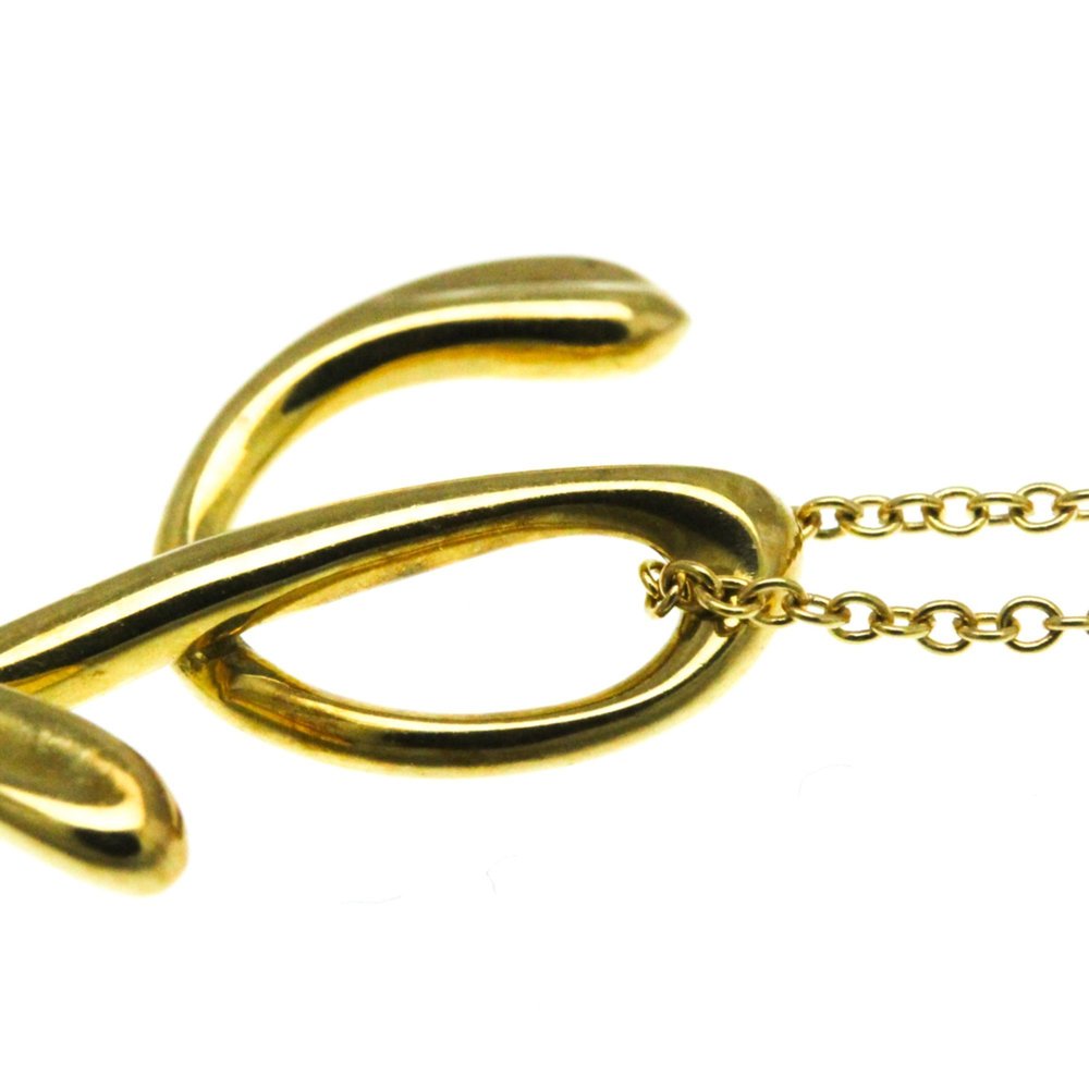TIFFANY Yellow Gold Letter Necklace 18K Fashion Pendant (Gold) - Picture 11 of 16